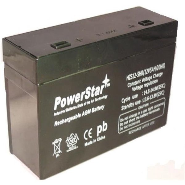 PowerStar HZS12-5-19 Battery For CSB HC1221WHigh Rate AGM Battery, Batteryjack, Mfr#: HZS12-5-19